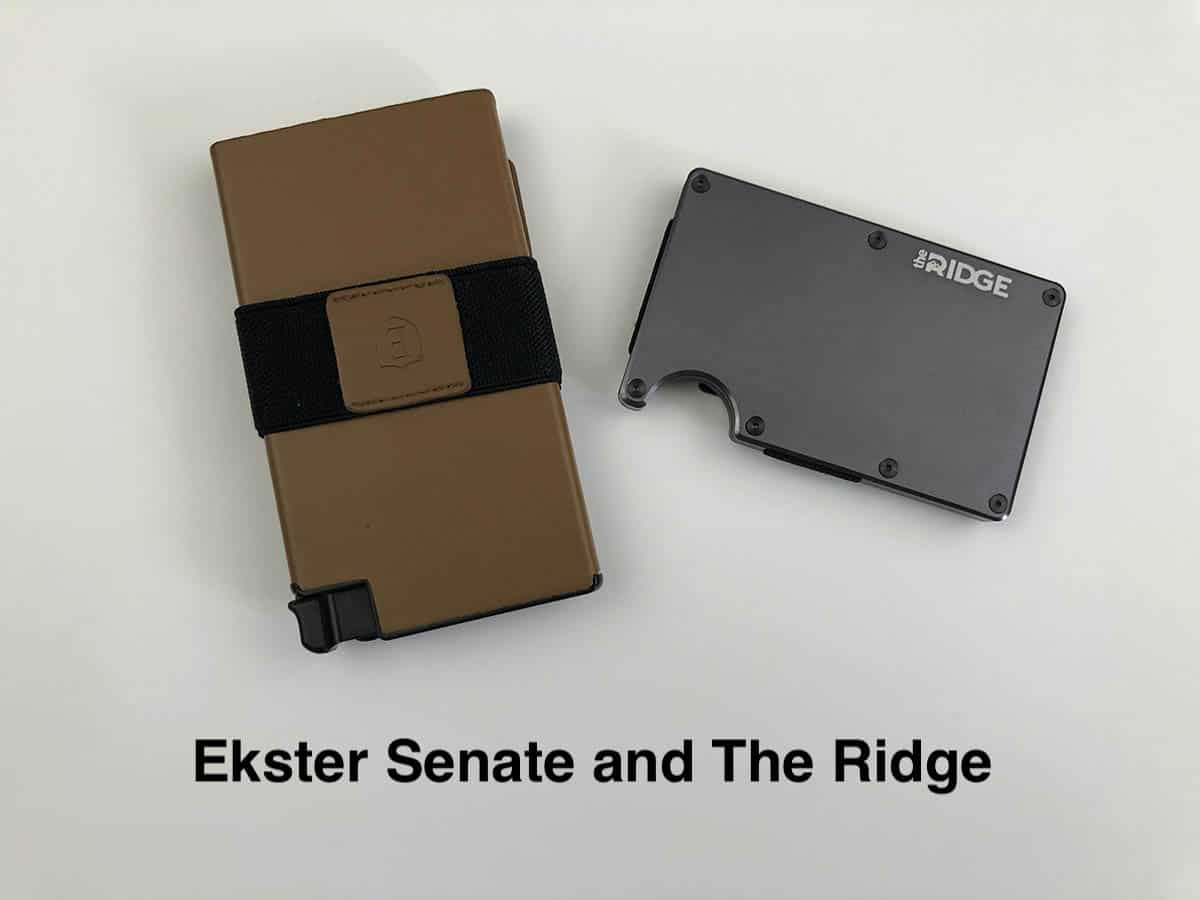 Ekster Senate and the Ridge. Best minimalist wallet