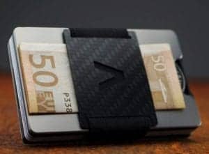 Aviator Titan titanium wallet with money band. 