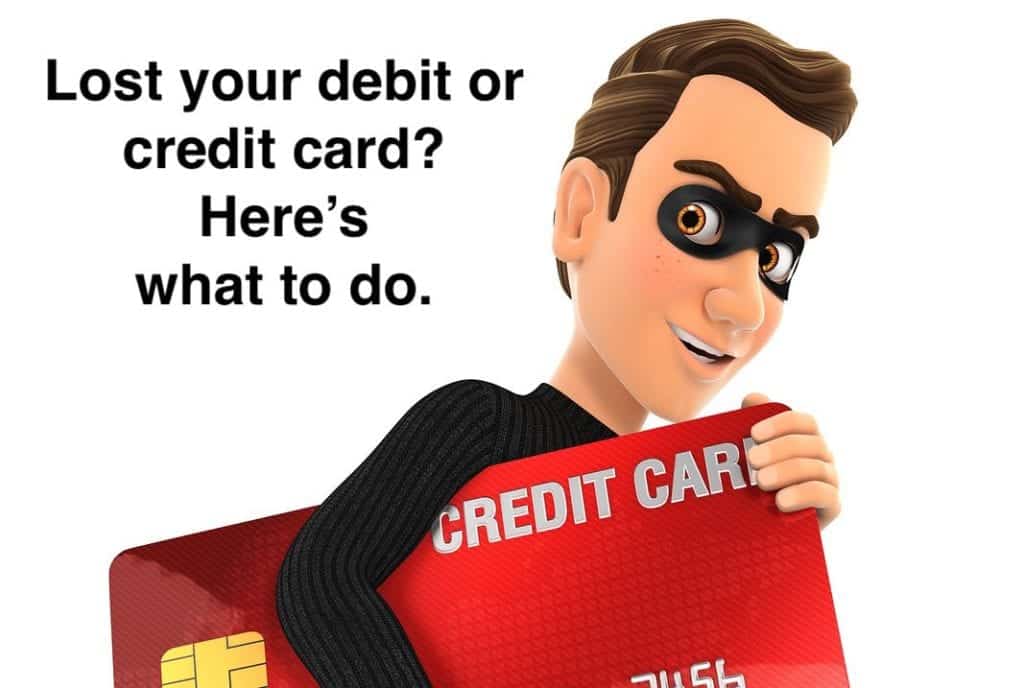 image of lost debit card