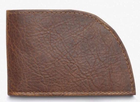 Rogue front pocket wallet made from American Bison leather