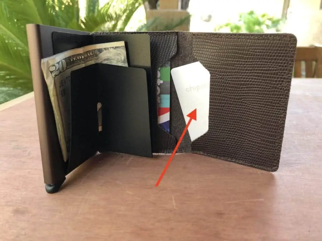 Secrid Slim wallet inside view