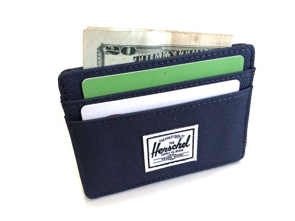 Herschel Charlie smart wallet with cards and cash