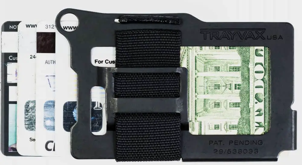 Trayvax Summit tactical smart wallet with cards and cash