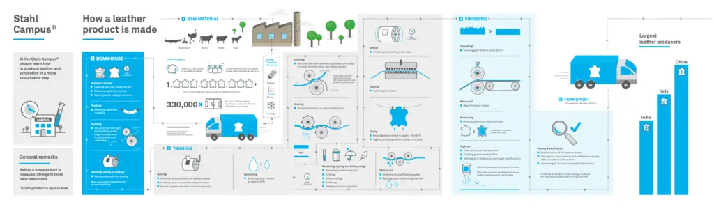 How Leather is made infographic