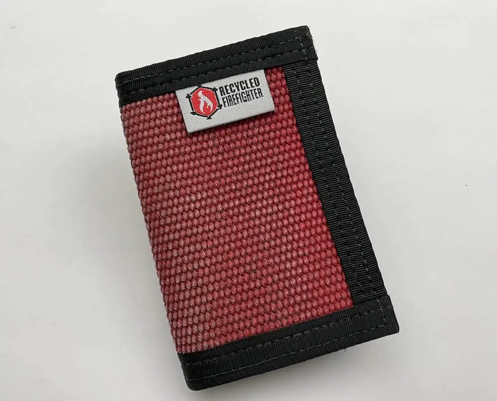 Recycled Firefighter Fire House Rookie wallet closed