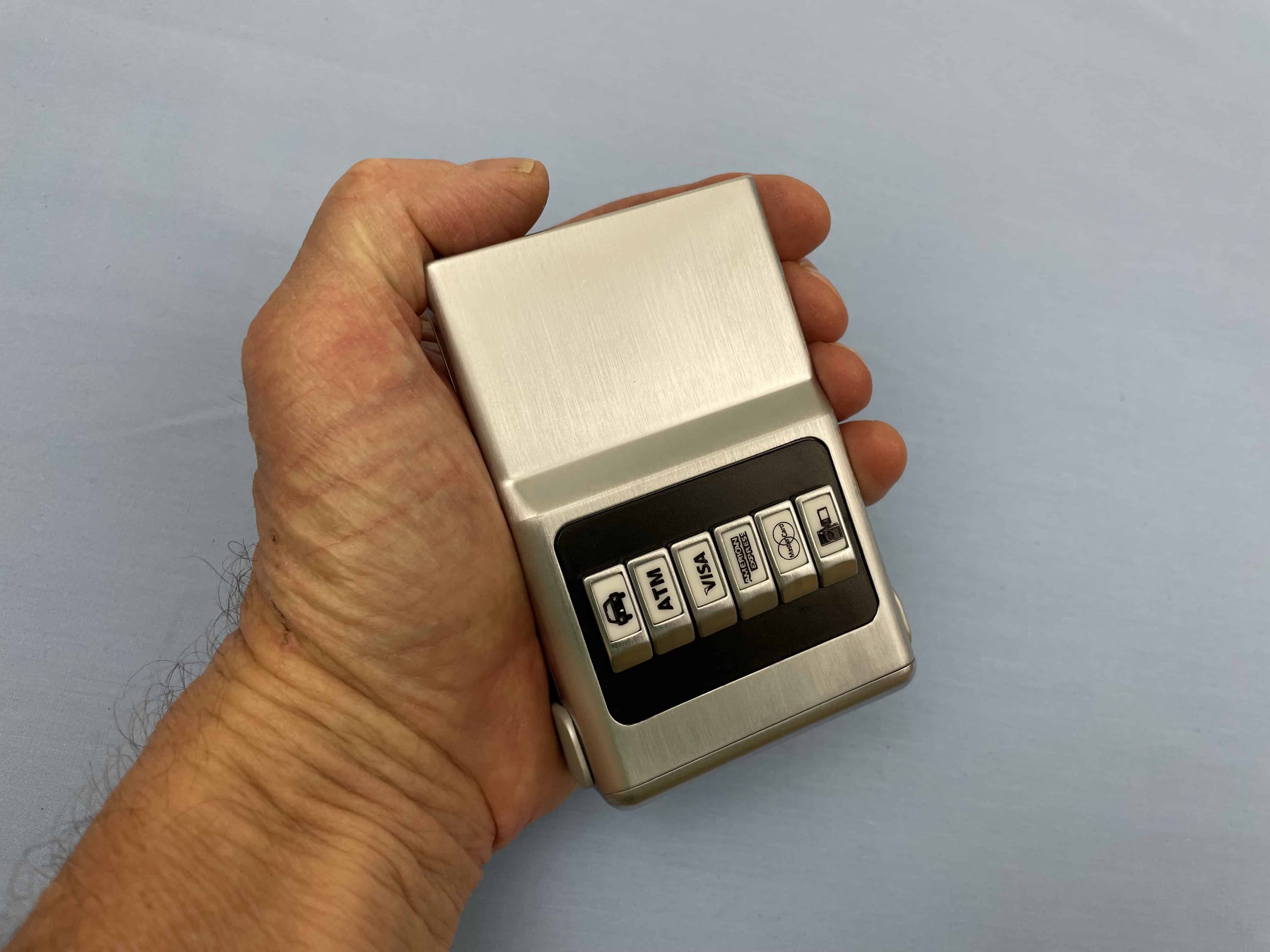 ACM wallet in author's hand