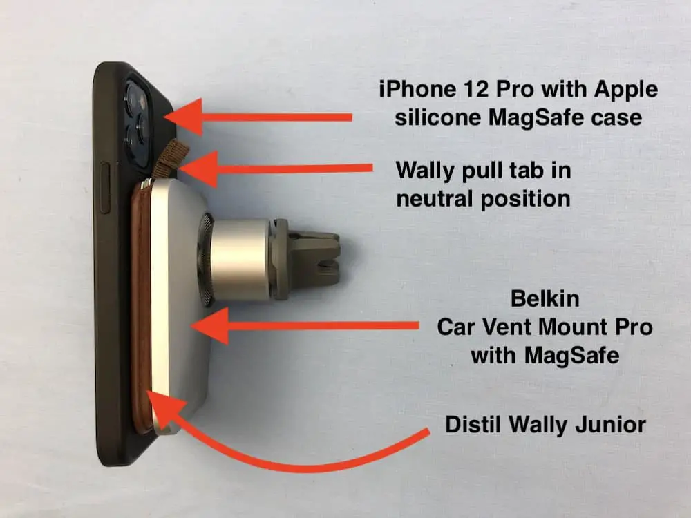 Distil Wally Junior with phone and Belkin car mount