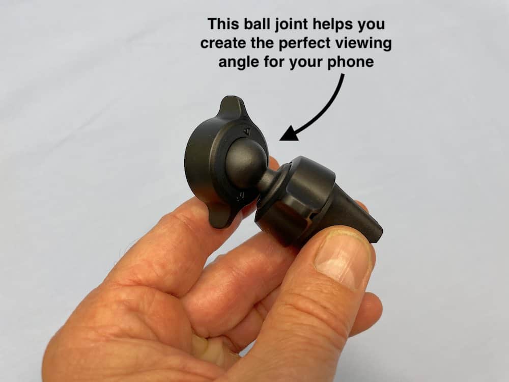 closeup of Spigen ball joint