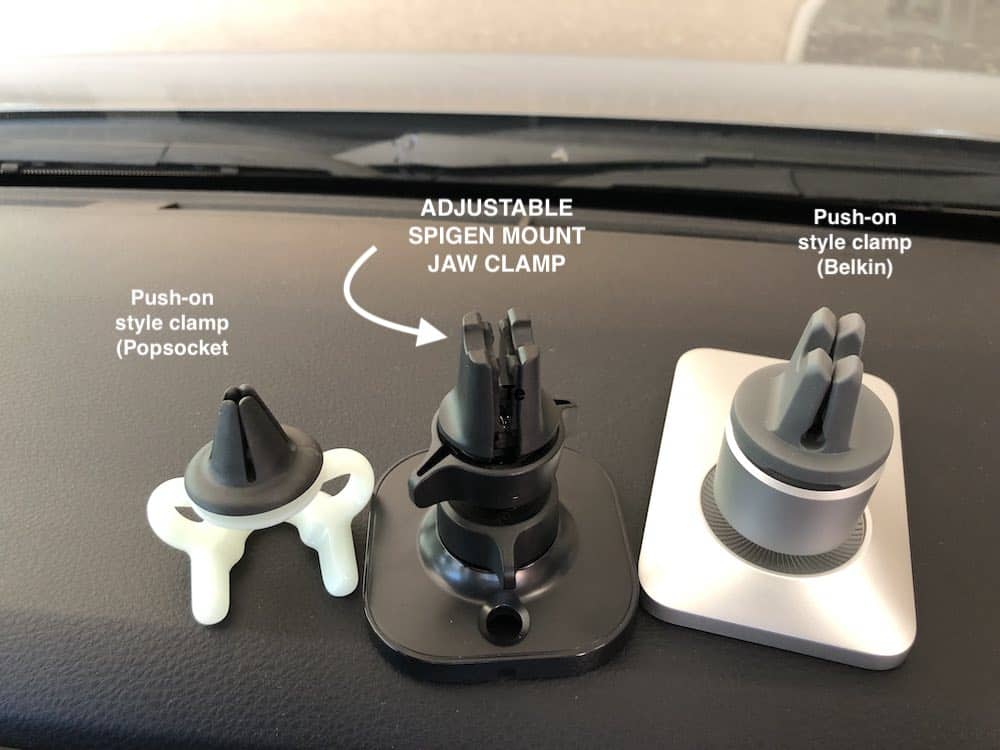 comparison of 3 different clamps