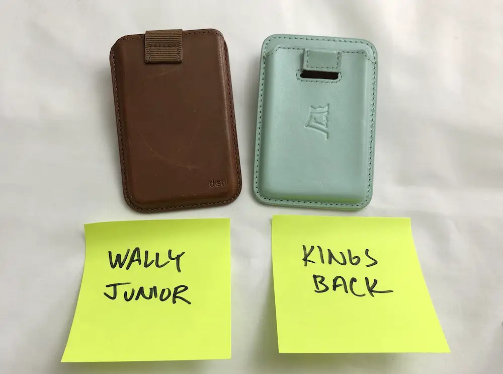 Distil Wally Junior and Kings Back magsafe wallets