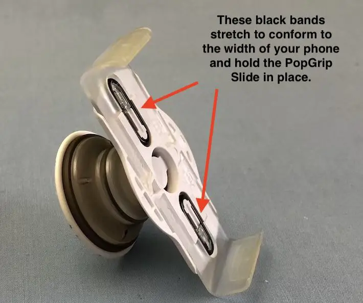 PopGrip Slide showing expanding bands