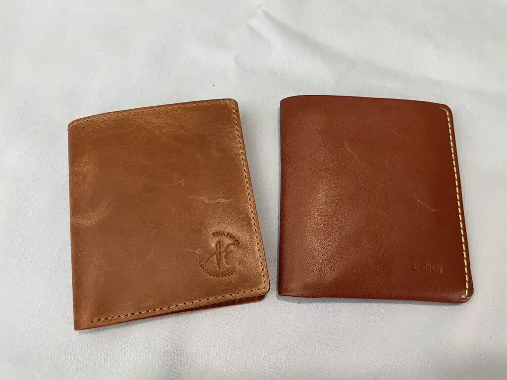 Commodore Slim and Bellroy Note Sleeve side by side