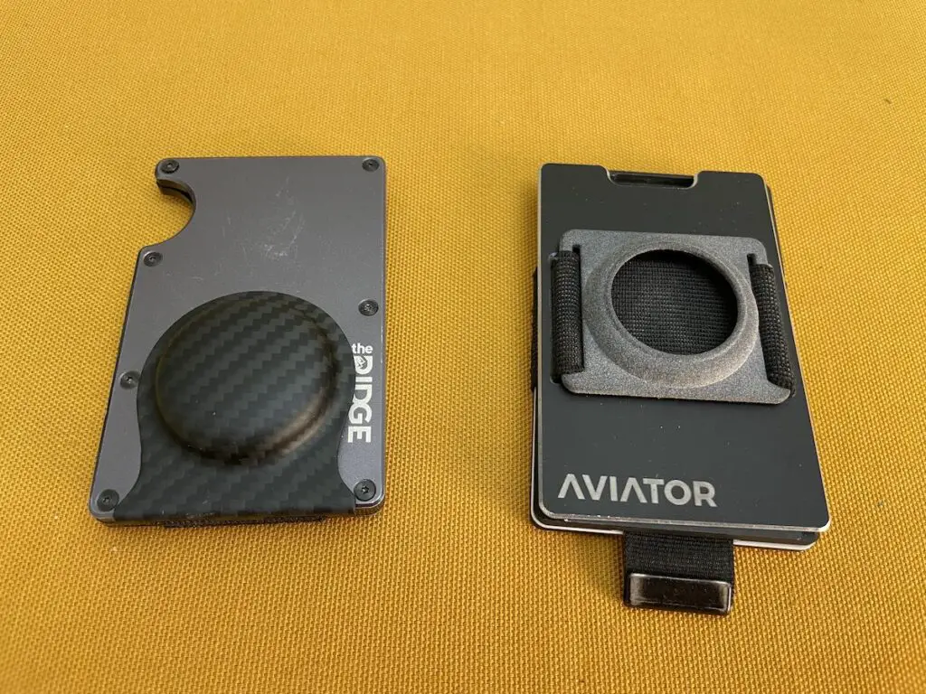 Add-on AirTag holder/attachments for the Ridge and the Aviator Slide wallets