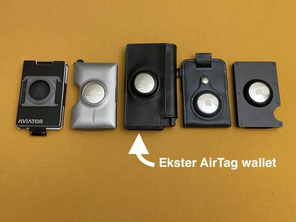Ekster AirTag size comparison