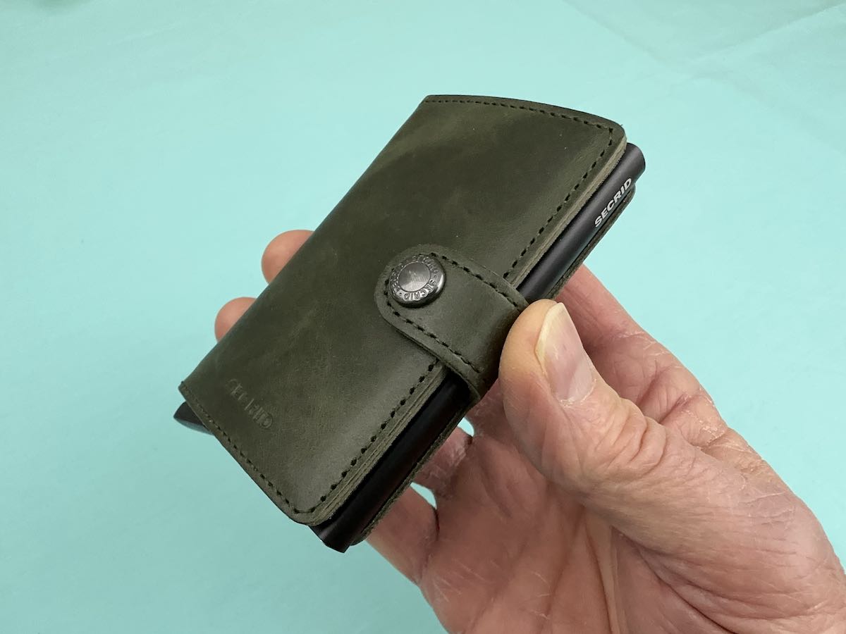 Secrid wallet in my hand.