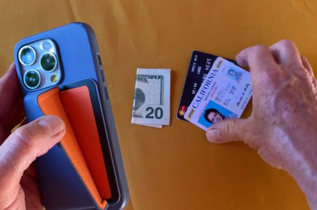 Bellroy Mod phone case and wallet with cards and cash